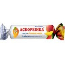 КВЗ Аскорбинка с сахаром со вкусом манго 3 г