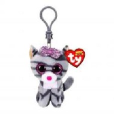 Игрушка-брелок TY Beanie boos Котенок Кики 12 см серый 35243