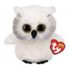 Мягкая игрушка TY Beanie boo's Сова Аустин 15 см белый 36305