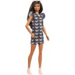 Кукла Barbie Модница в платье с милым мышиным принтом GYB01