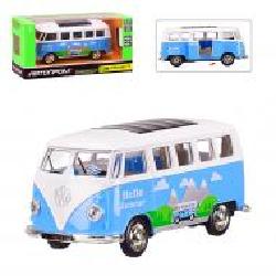 Автомодель Автопром 1:38 Автобус Volkswagen T1 синий 4333