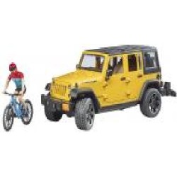 Набор Bruder джип Jeep Rubicon с фигуркой велосипедиста на горном байке 1:16 02543