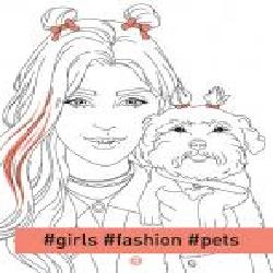 Книга-раскраска «#girls#fashion#pets' 978-617-7853-91-5