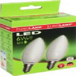 Лампа светодиодная Eurolamp 2 шт./уп. 6 Вт C37 матовая E14 220 В 3000 К MLP-LED-CL-06143(E)