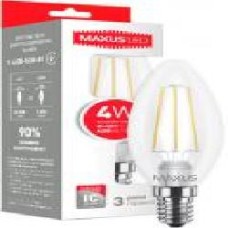 Лампа светодиодная Maxus FM-C 1-LED-538-01 C37 4 Вт E14 4100 К 220 В прозрачная