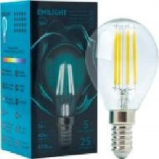 Лампа светодиодная Emilight FIL G45 5 Вт E14 4000 К 220 В прозрачная