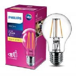 Лампа светодиодная Philips Classic 6 Вт A60 прозрачная E27 220 В 3000 К