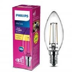 Лампа светодиодная Philips Classic 4 Вт B35 прозрачная E14 220 В 3000 К