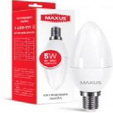 Лампа светодиодная Maxus 5 Вт C37 матовая E14 220 В 3000 К 1-LED-731