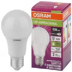 Лампа светодиодная Osram Antibacterial 8,5 Вт A60 матовая E27 220 В 4000 К LCC CLA 8W 840