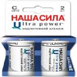 Батарейки НАША СИЛА Ultra Power C (R14, 343) 2 шт. (3016)