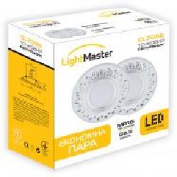 Светильник точечный LightMaster 2 шт./уп. с LED-подсветкой CL7088 MR16 GU5.3 прозрачный/хром