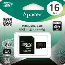 Карта памяти Apacer miсroSDHC 16 ГБ Class 10 с SD-адаптером (AP16GMCSH10U1-R)