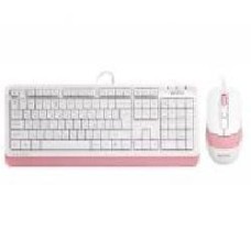 Комплект клавиатура + мышь A4Tech F1010 (Pink) Fstyler USB