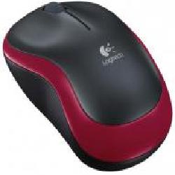 Мышка Logitech Wireless Mouse M185 black/red (910-002240)