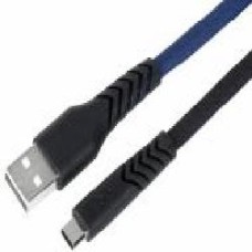 Кабель 2E USB – microUSB 1 м черный с синим (2E-CCMT-1MBL)