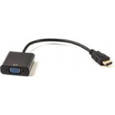 Переходник PowerPlant HDMI – VGA 0.15 м черный