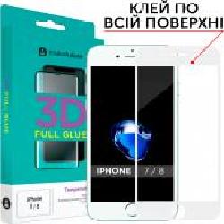 Защитное стекло MakeFuture для Apple iPhone 7/8 White (MG3D-AI7/8W) 3D