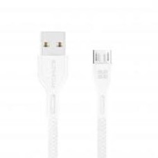 Кабель Promate PowerBeam-M USB-microUSB 2А 1,2 м белый (powerbeam-m.white)