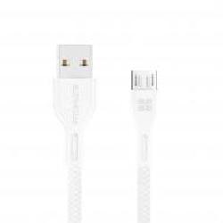 Кабель Promate PowerBeam-M USB-microUSB 2А 1,2 м белый (powerbeam-m.white)