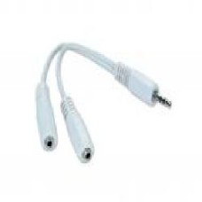 Кабель Cablexpert mini-jack 3,5 мм 0,1 м белый (CCA-415W) стерео аудио, 3.5мм M/F 2х3.5мм