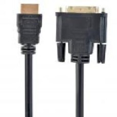 Кабель Cablexpert HDMI – DVI 7,5 м черный (CC-HDMI-DVI-7.5MC) HDMI-DVI, V1.3/19-пин, позолоченные коннекторы