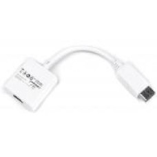 Адаптер Cablexpert 0,1 м белый (A-DPM-HDMIF-002-W) переходник DisplayPort на HDMI