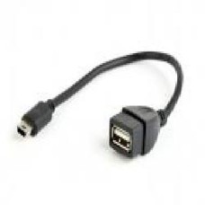 Переходник Cablexpert 0,15 м черный (A-OTG-AFBM-002) OTG USB2.0, A-мама/mini B-папа