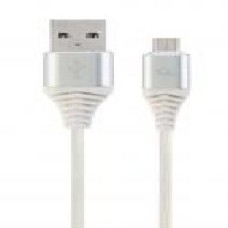 Кабель Cablexpert USB – microUSB 1 м белый (CC-USB2B-AMmBM-1M-BW2) micro USB 2.0 A-папа/Micro B-папа