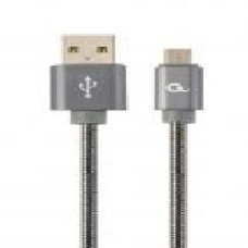 Кабель Cablexpert 1 м серый (CC-USB2S-AMmBM-1M-BG) micro USB 2.0 A-папа/Micro B-папа