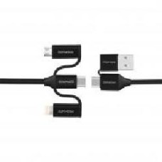 Кабель Promate PentaPower USB-C/USB to USB-C/microUSB/Lightning 1,2 м черный (pentapower.black)