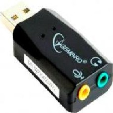 Адаптер Gembird USB 2.0 - mini-jack 3.5 мм черный (SC-USB2.0-01)