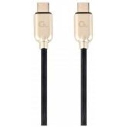 Кабель Cablexpert USB Тype-С 1 м черный с золотистым (CC-USB2PD60-CMCM-1M)