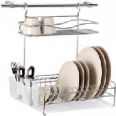 Полка на рейлинг Tekno-Tel KB 013-w. t. Dish Drainer 46x15x31 см хром