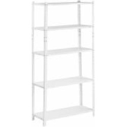 Стеллаж металлический белый 1700x750x300 мм полка 5 шт. краска Стеллаж металлический белый 1700x750x300 мм полка 5 шт. краска