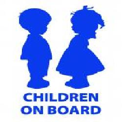 Светоотражающая наклейка LOOM Children On Board LM-10204-blue для твердых поверхностей