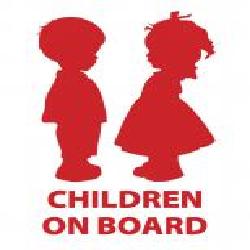 Светоотражающая наклейка LOOM Children On Board LM-10204-red для твердых поверхностей