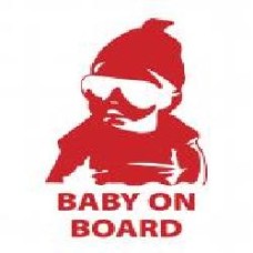 Светоотражающая наклейка LOOM Baby on Board LM-10201-red для твердых поверхностей