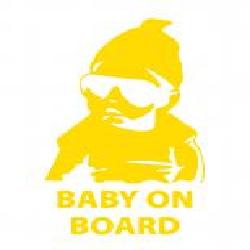 Светоотражающая наклейка LOOM Baby on Board LM-10201-yellow для твердых поверхностей