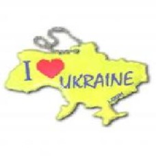 Брелок светоотражающий LOOM I Love Ukraine LM-0046-yellow