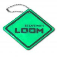 Брелок светоотражающий LOOM Ромб LM-0050-green