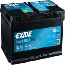 Аккумулятор автомобильный EXIDE Start-Stop EFB 70Ah 720A 12V «+' справа (EL700)