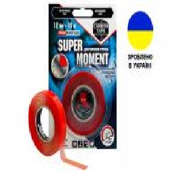 Двухсторонняя монтажная клеющая лента CARBON TAPE SUPER MOMENT SM1210 для мгновенной фиксации 12 мм 0,21 мм 10 м прозрачный