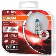 Лампа галогенная Osram Night Breaker LASER NG +150% HardDuopet (64150NLHCB) H1 P14.5s 12 В 55 Вт 2 шт 3950