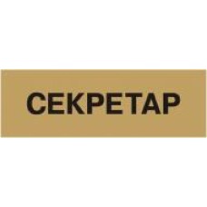 Табличка Секретарь 250х80 мм латунь