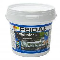 Эмаль Feidal акриловая Weisslack белый шелковистый мат 1 л