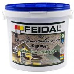 Декоративная штукатурка короед Feidal Silikonharz Reibeputz 25 кг белый