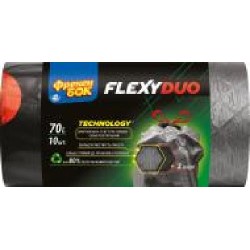 Мешки для мусора с затяжками Фрекен Бок Flexy DUO крепкие 70 л 10 шт.