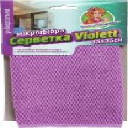 Салфетка универсальная Гривня Петрівна Violett 35x35 см см 1 шт./уп. фиолетовый