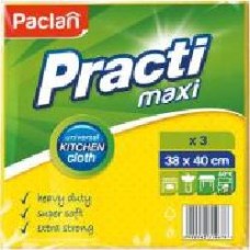 Набор салфеток универсальные Paclan MAX влагопоглощающая 38х40см см 3 шт./уп. желтый солнечный